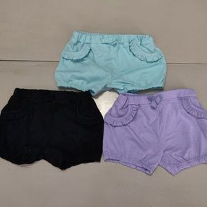 6 pair baby girl shorts